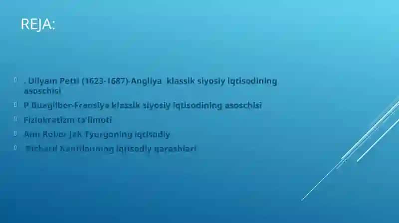 Klassik Iqtisodiy Maktabning Vujudga Kelishi 2