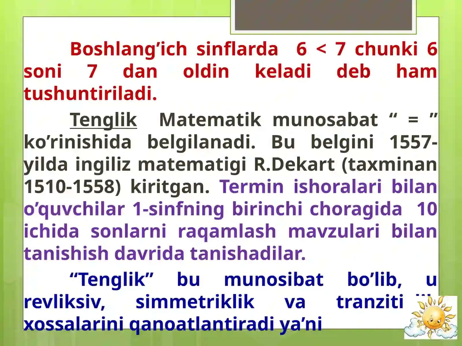 Tenglama va uni yechishga oʻrgatish usullari 2