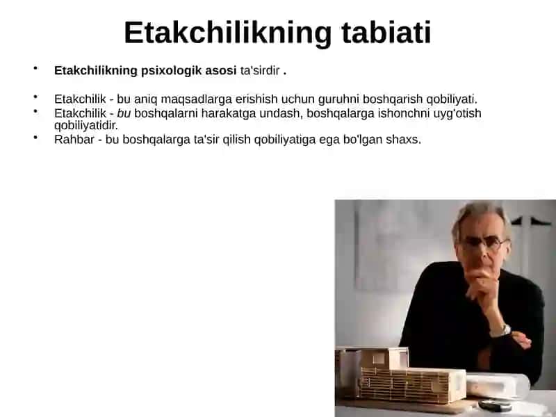 Etakchilik va rahbarlik 2
