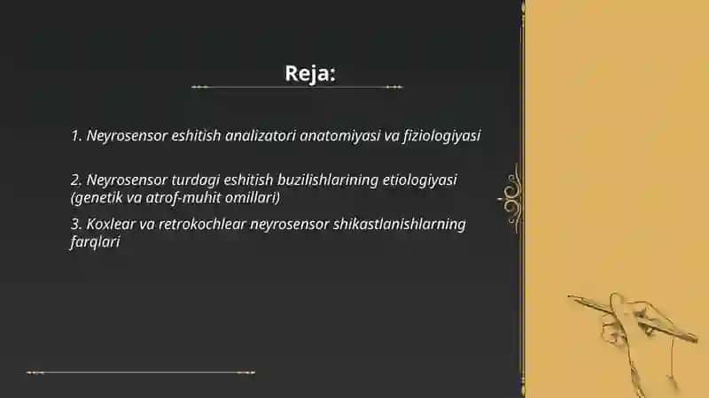 Inson eshitish analizatorining patalogiyasi 2