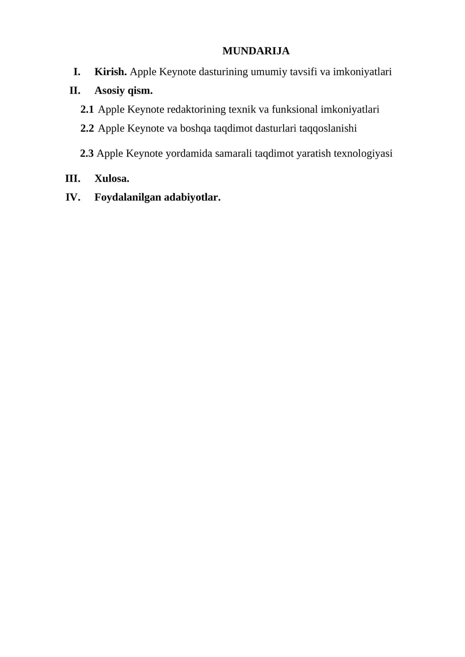 TAQDIMOTLAR BILAN ISHLASH APPLE KEYNOTE REDOKTORINING TAHLILI 2