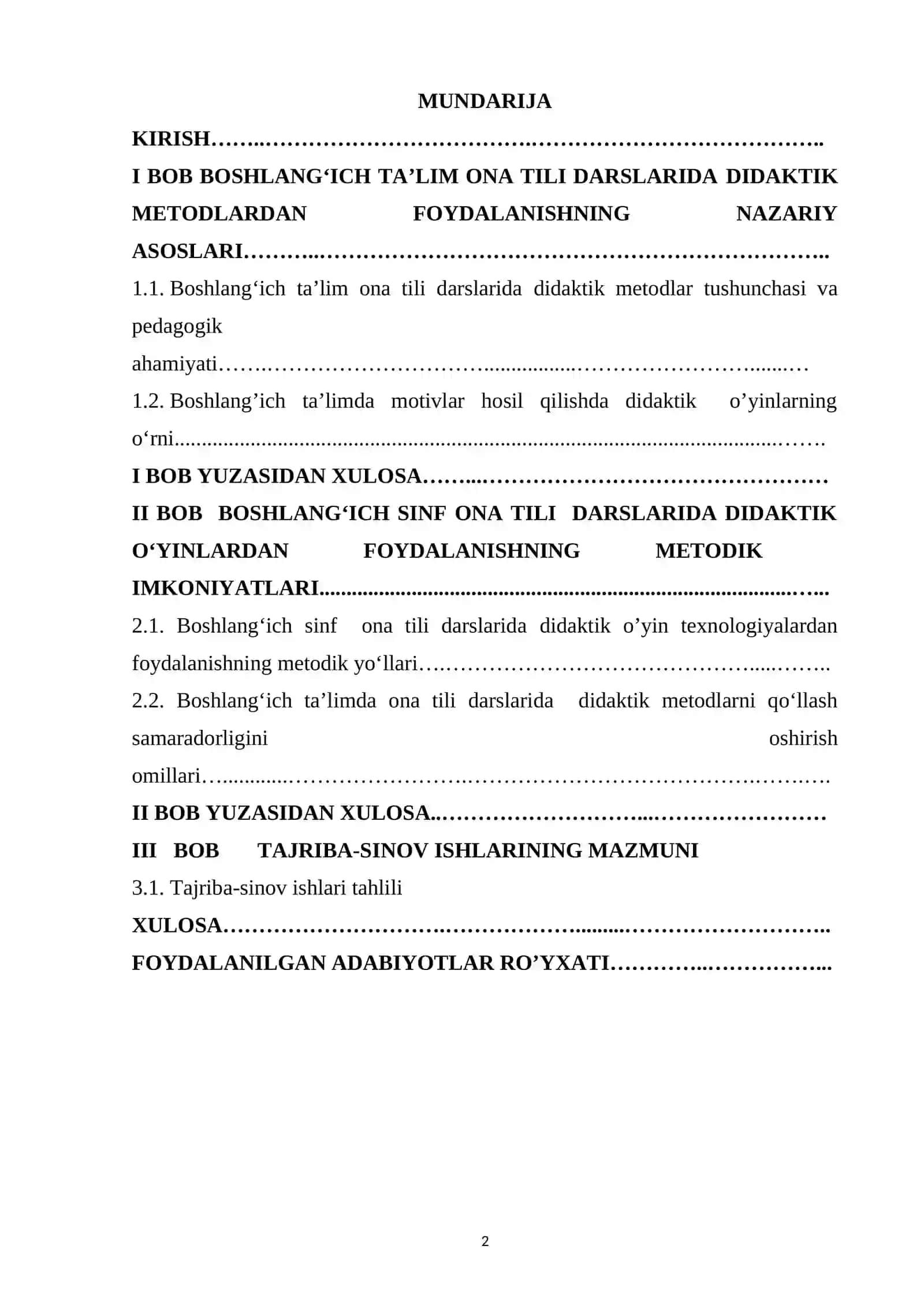 ONA TILI DARSLARIDA DIDAKTIK O‘YIN TEXNOLOGIYALARDAN FOYDALANISH 2