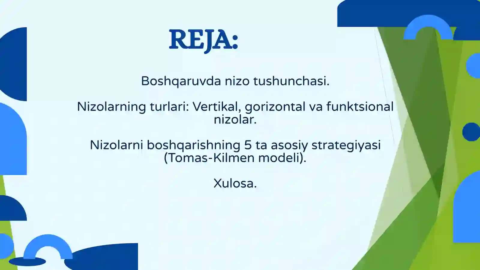 Nizolar va ularni boshqarishning 5 ta asosiy strategiyasi 2