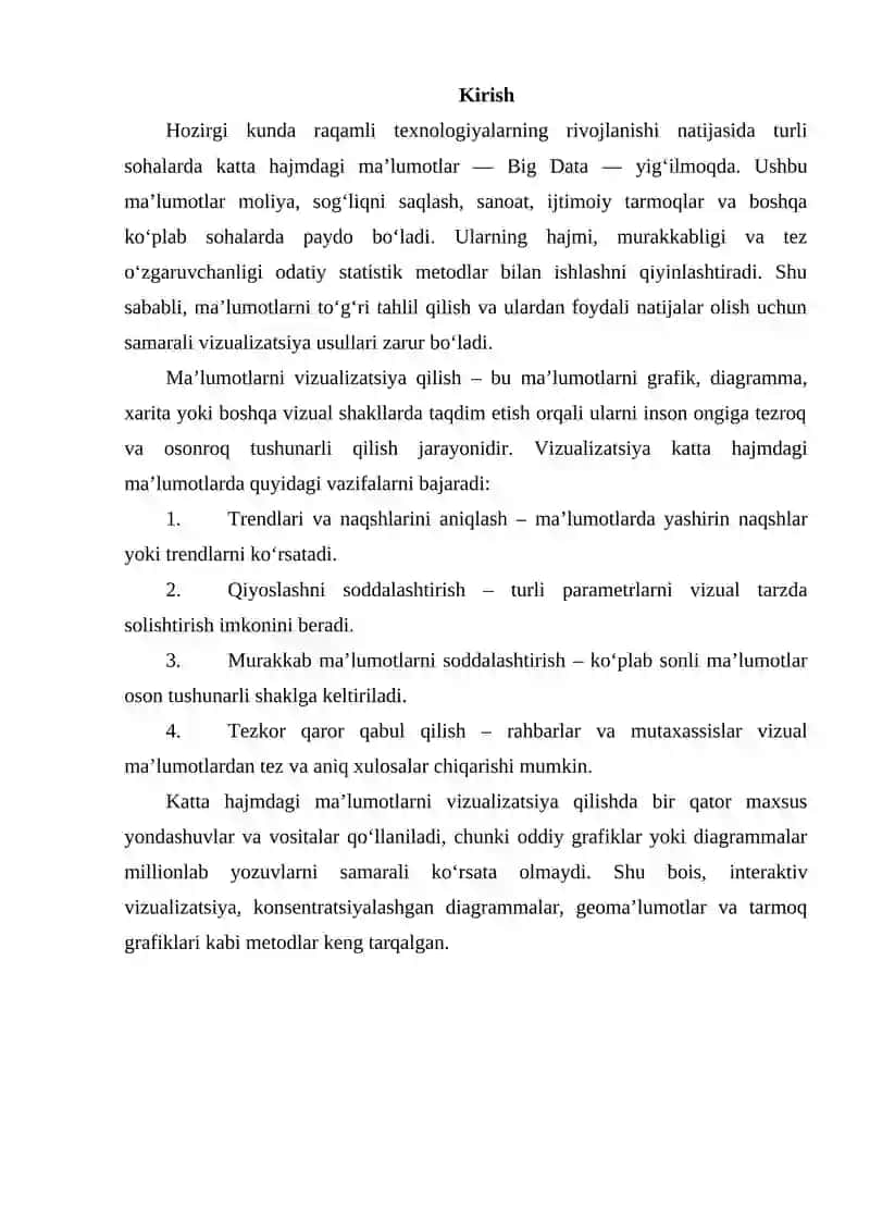Ma’lumotlarni vizualizatsiya qilish 2