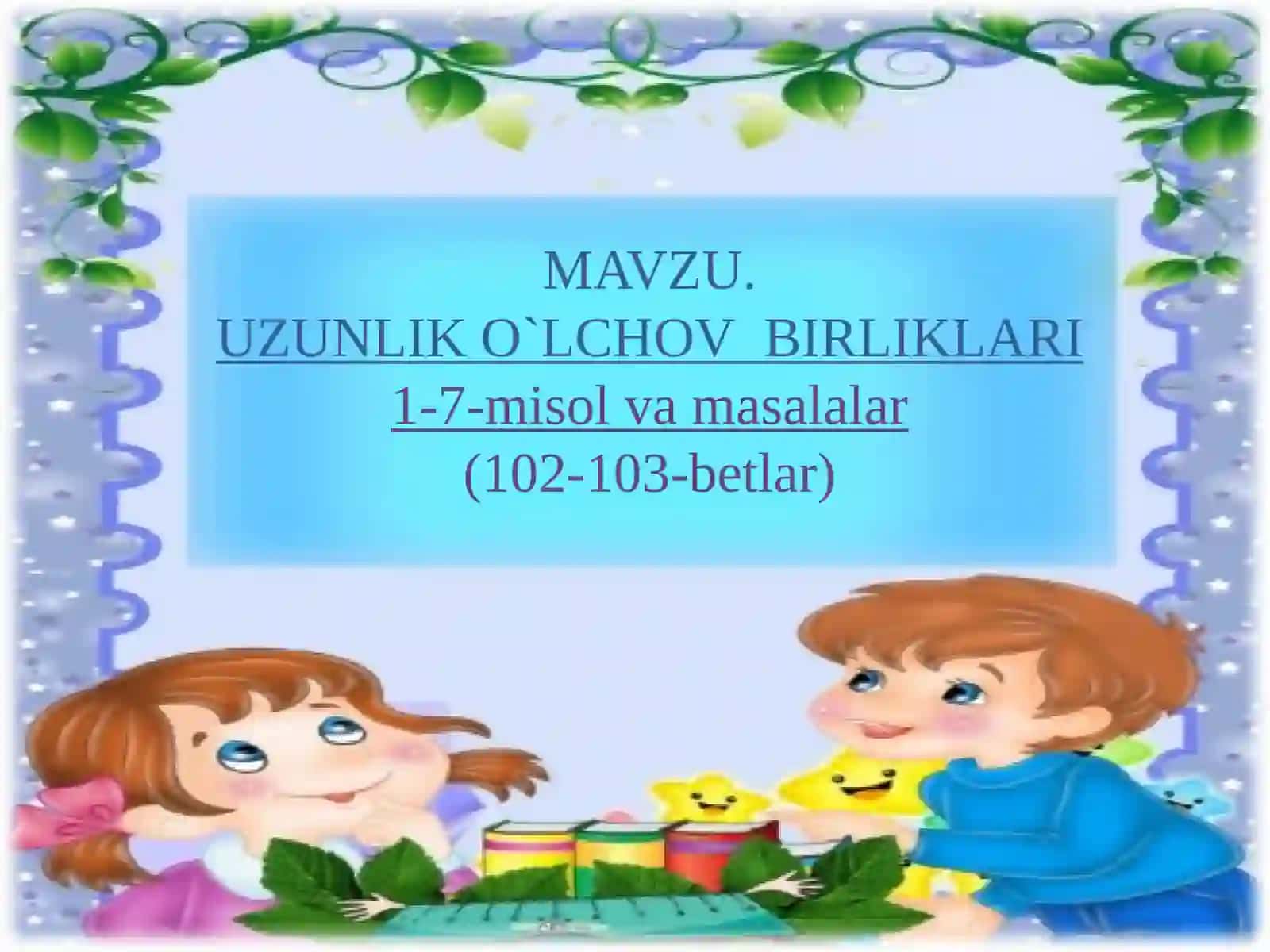 Uzunlik O`lchov Birliklari 2