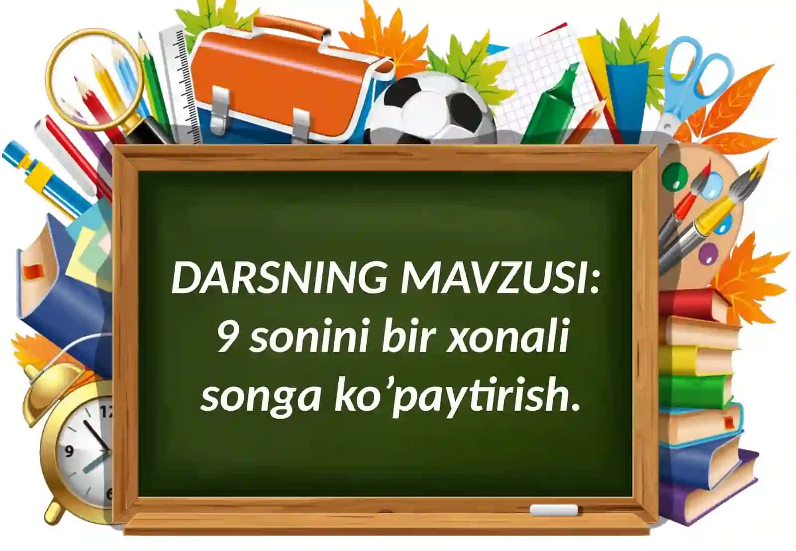 9 SONINI BIR XONALI SONGA KO’PAYTIRISH 2
