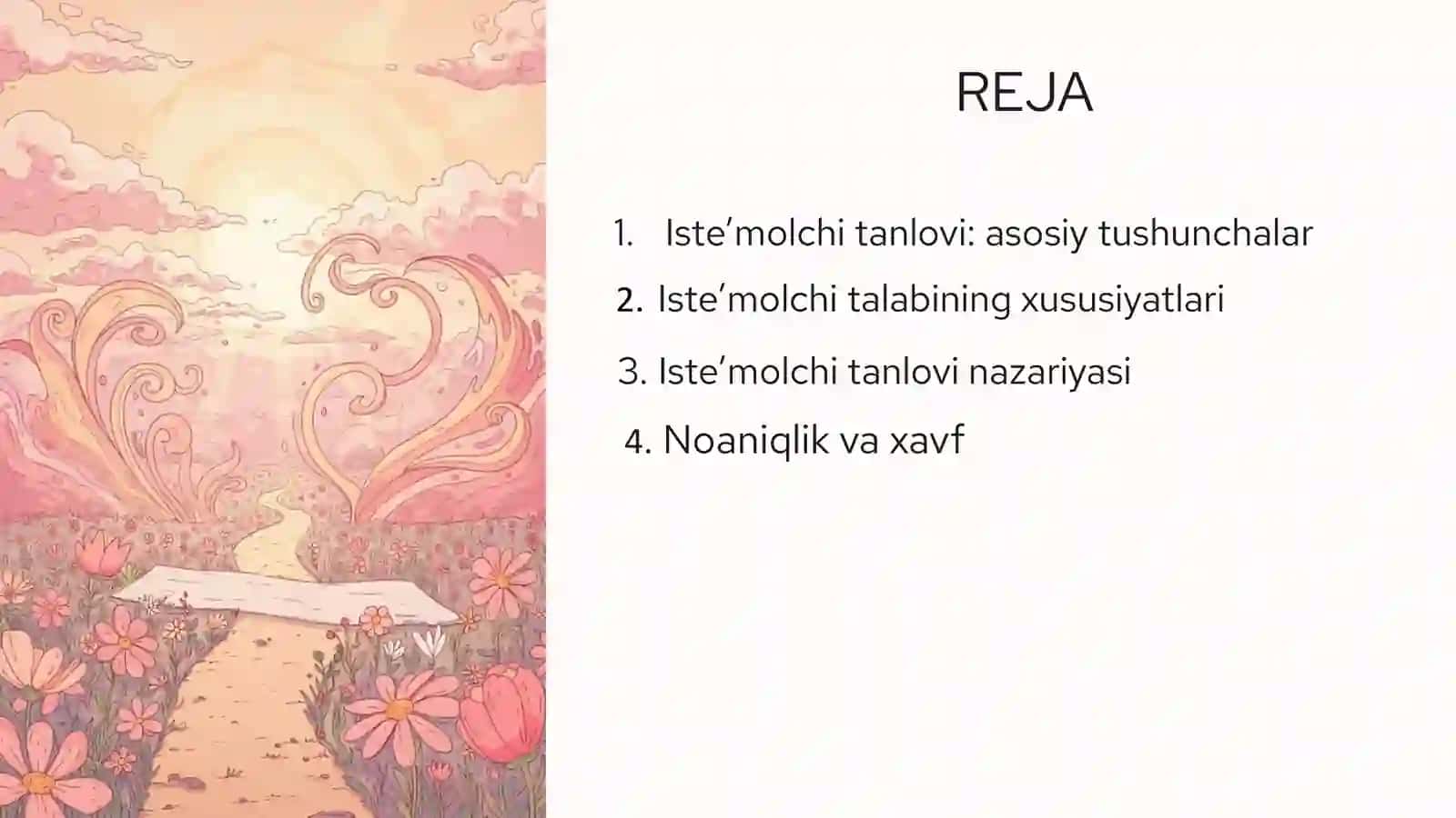 Noaniqlik va xavf sharoitida iste’molchi tanlovi 2