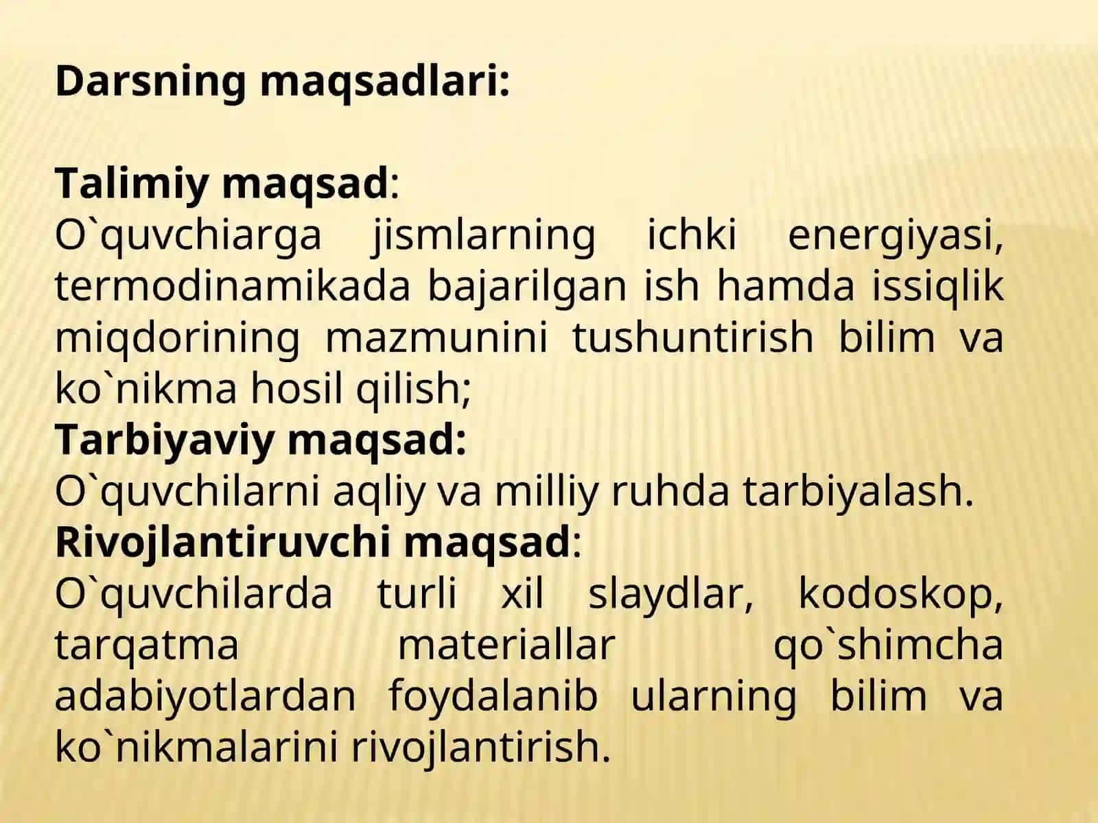 Ichki energiya va ish 2