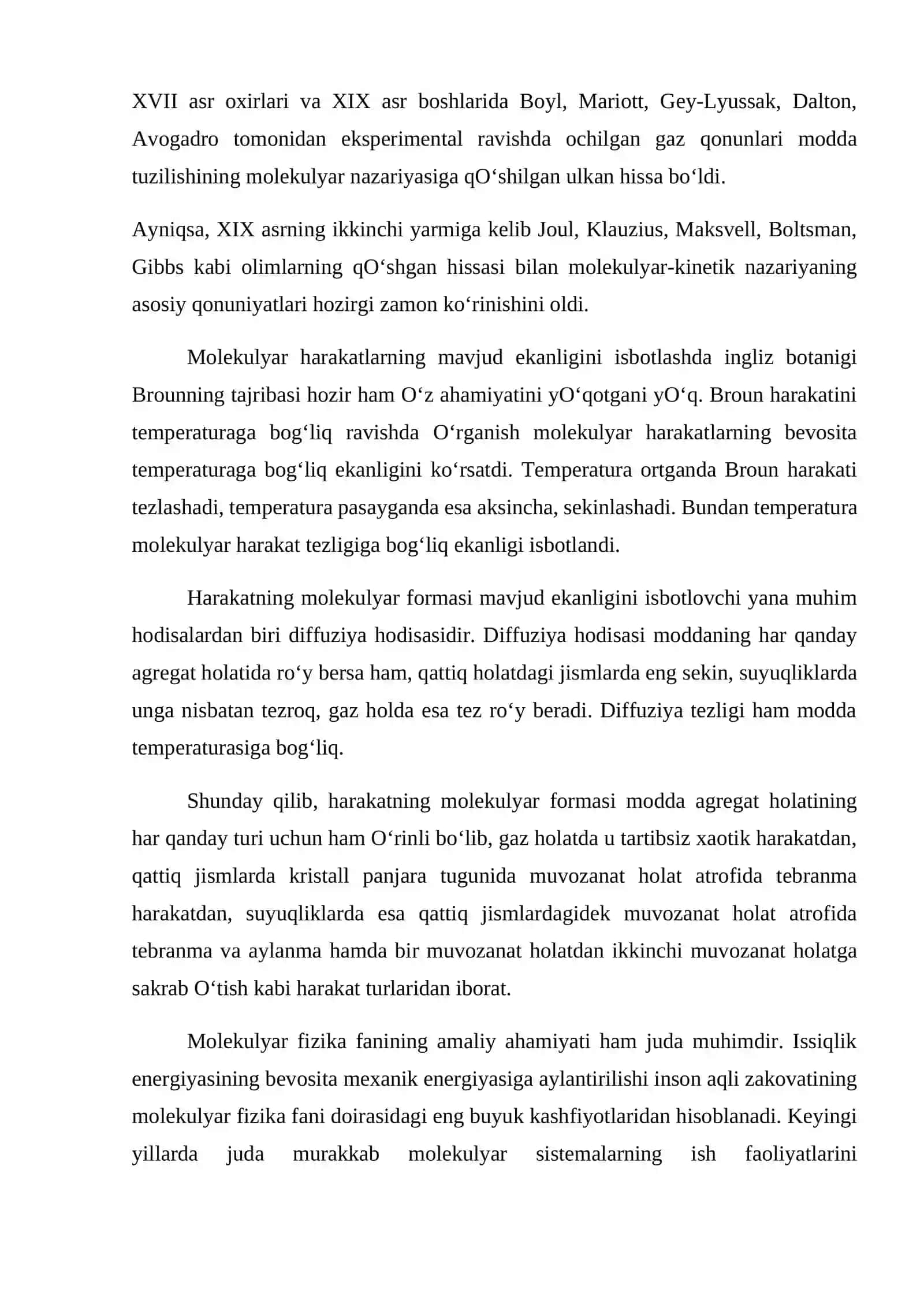 MOLEKULYAR FIZIKA, MOLEKULYAR KINETIK NAZARIYA ASOSIY TENGLAMALARI 2