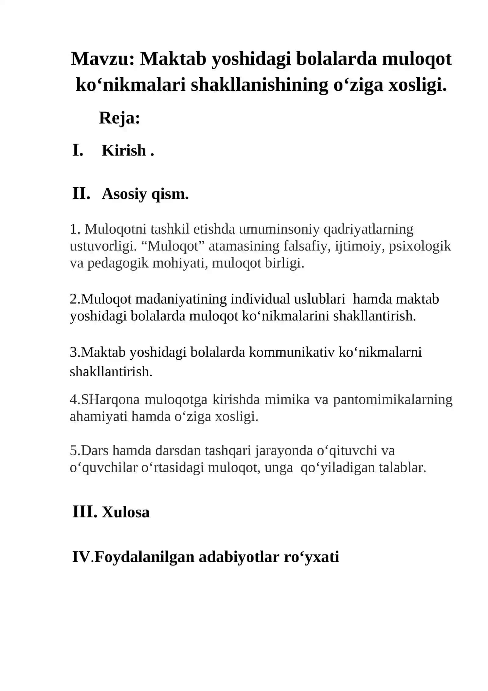 Maktab yoshidagi bolalarda muloqot ko‘nikmalari shakllanishining o‘ziga xosligi 2