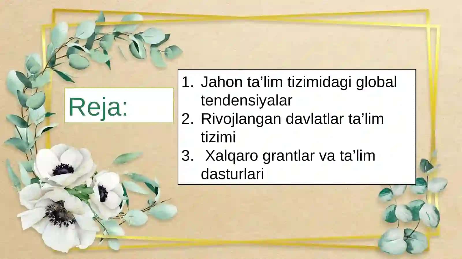 Jahon mamlakatlar ta’lim tizimi va pedagogika fani rivoji 2
