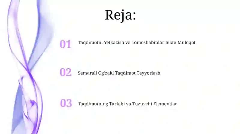 Og'zaki nutqda samarali taqdimot tayyorlash 2