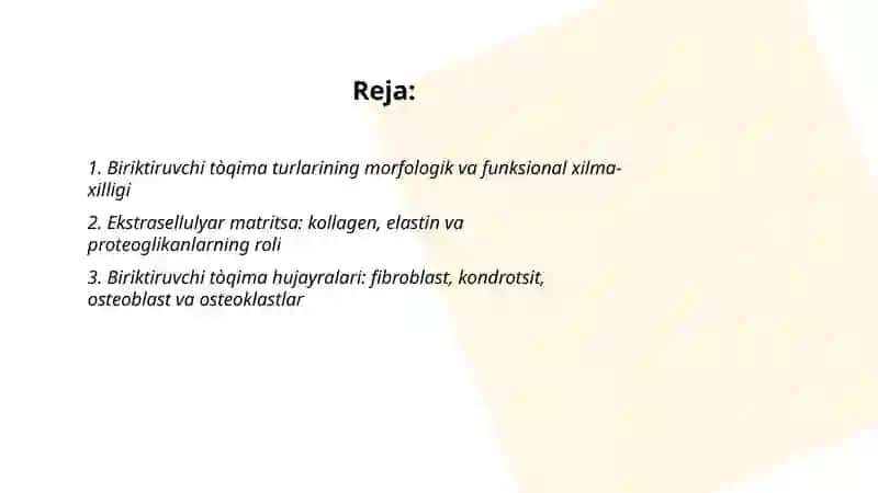 Biriktiruvchi tòqima xilma xilligi, evolutsion taraqqiyoti, suniy tòqima òstirish Tulumurotova Mavluda 2