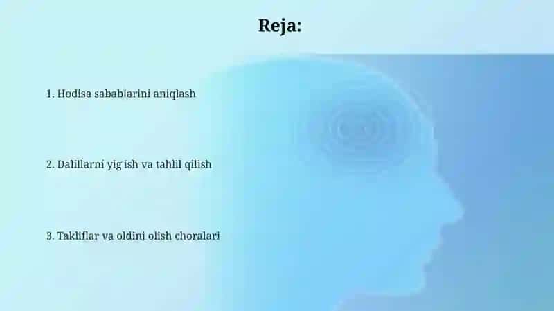 Baxtsiz hodisalarni tekshirish 2