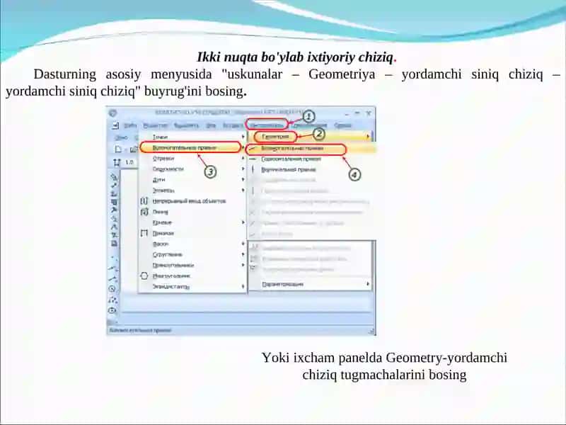 Oddiy geometrik shakllarning rasmlarini yaratish 2