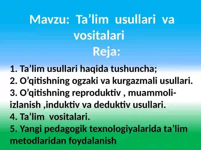 Slayt taqdimoti 2