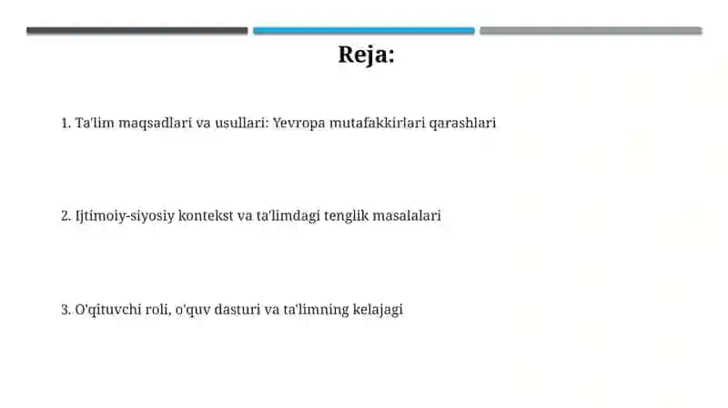 Yevropa mutafakkirlarining asarlarida tarbiyaga oid qarashlar 2