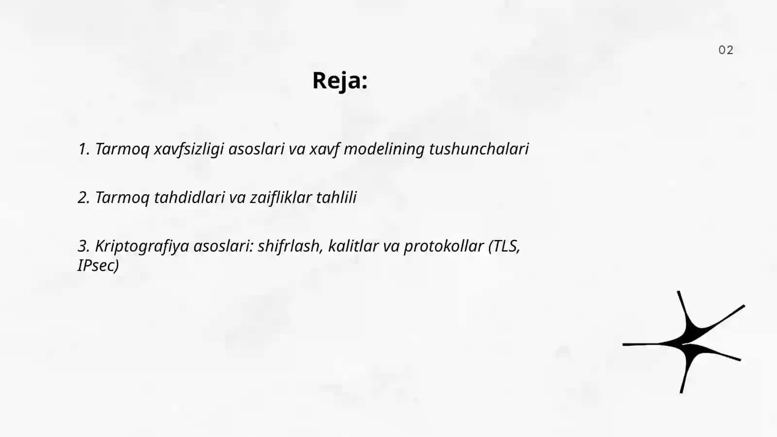 Tarmoq xafsizligi asoslari va ximoya mexanizimlari 2