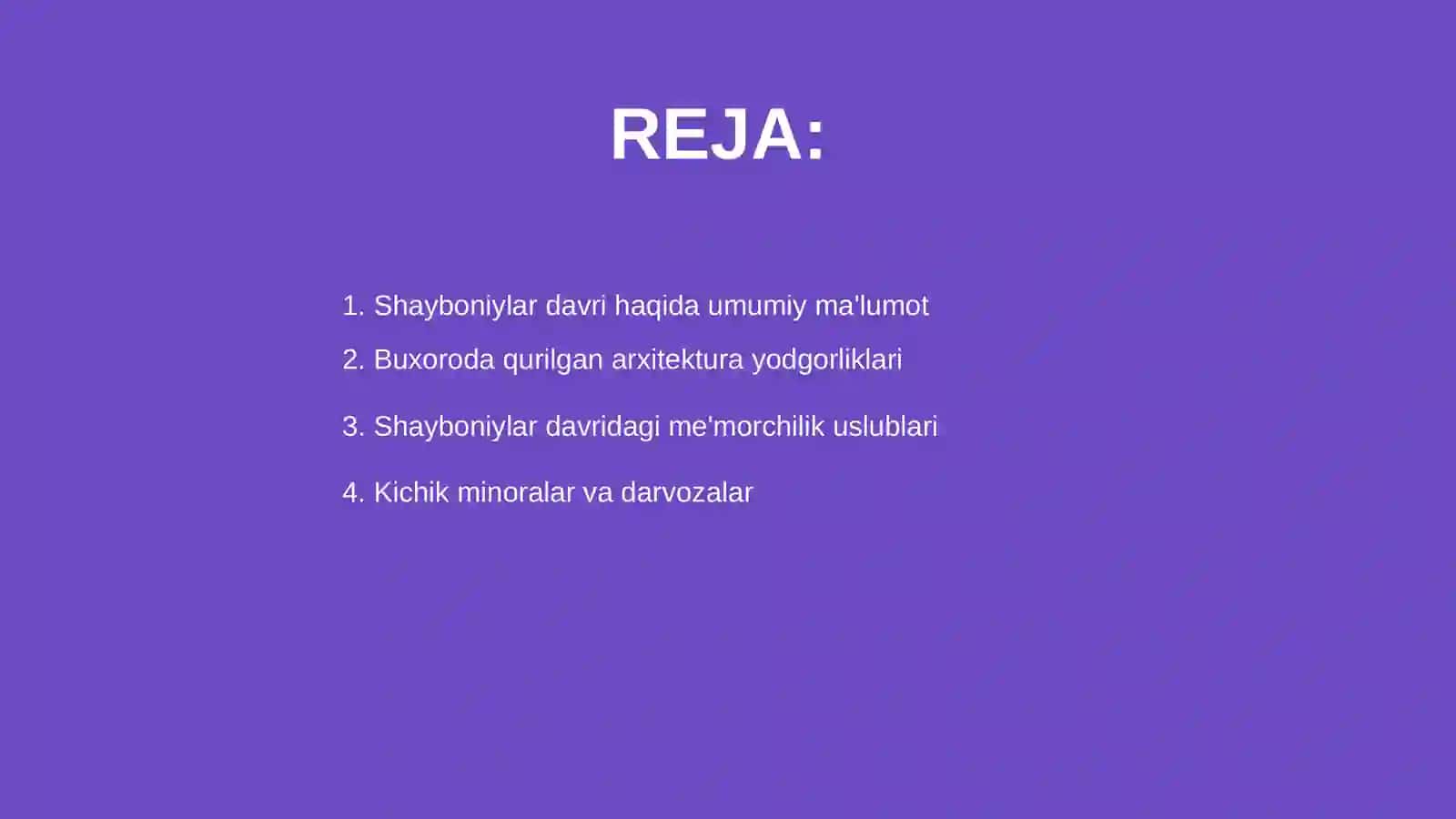 Shayboniylar davrida buxoroda qurilgan memorchilik yodgorliklari 2