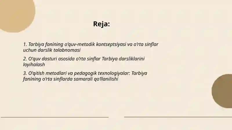 Tarbiya Fanini O'qitish Uslubiyati 2