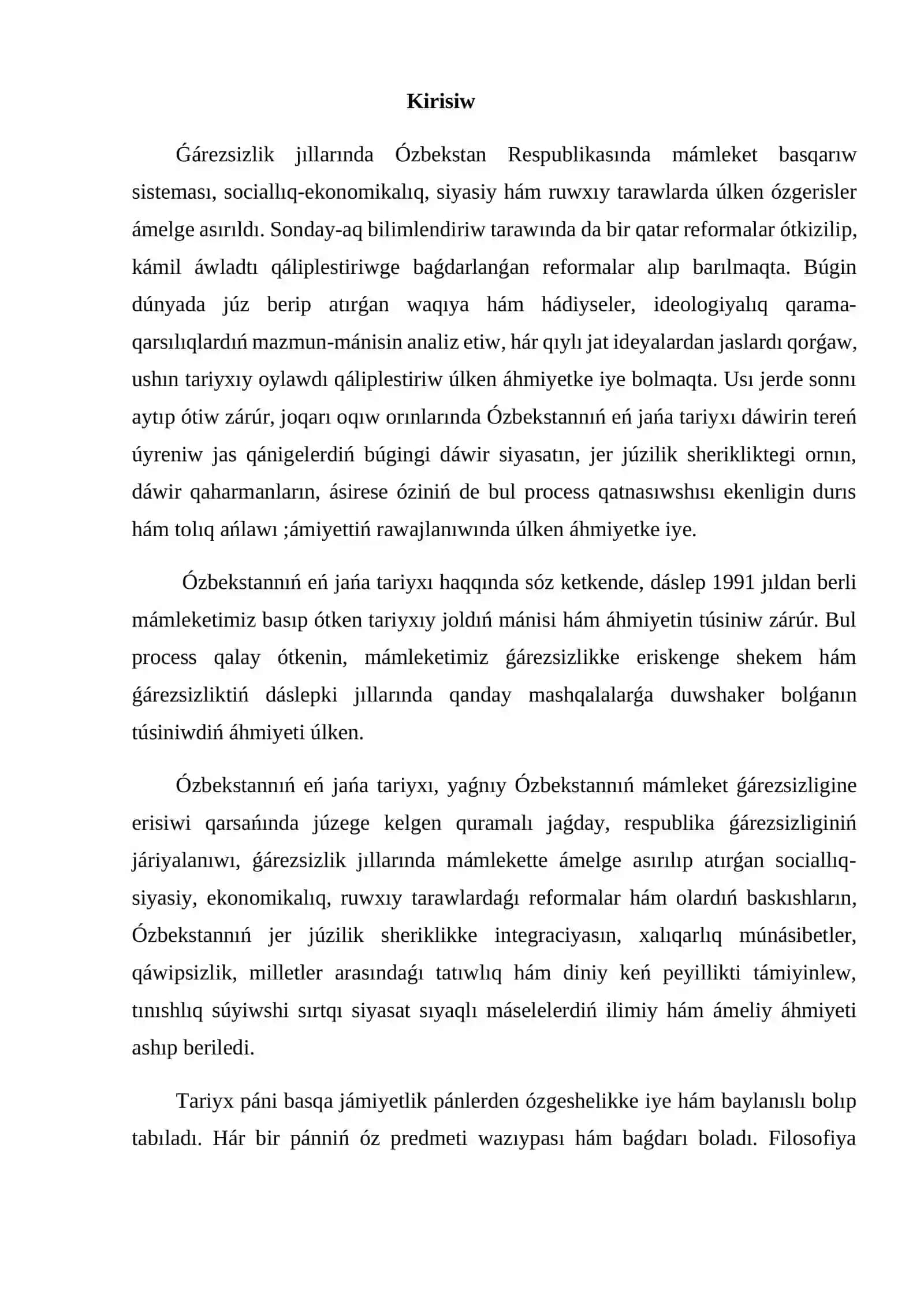 Qaraqalpaqstanda ekologiyaliq jagday ham aral apatshiligi 2