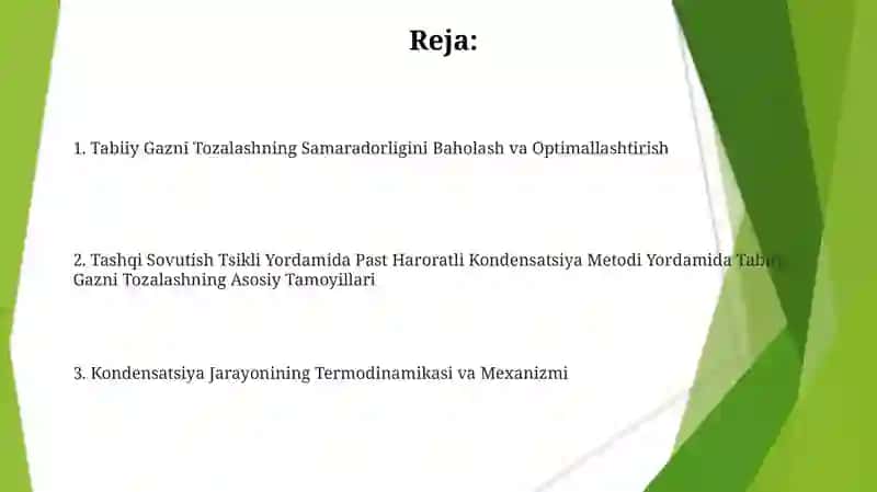 Tabiiy Gazni Tozalashning Samaradorligini Baholash va Optimallashtirish 2