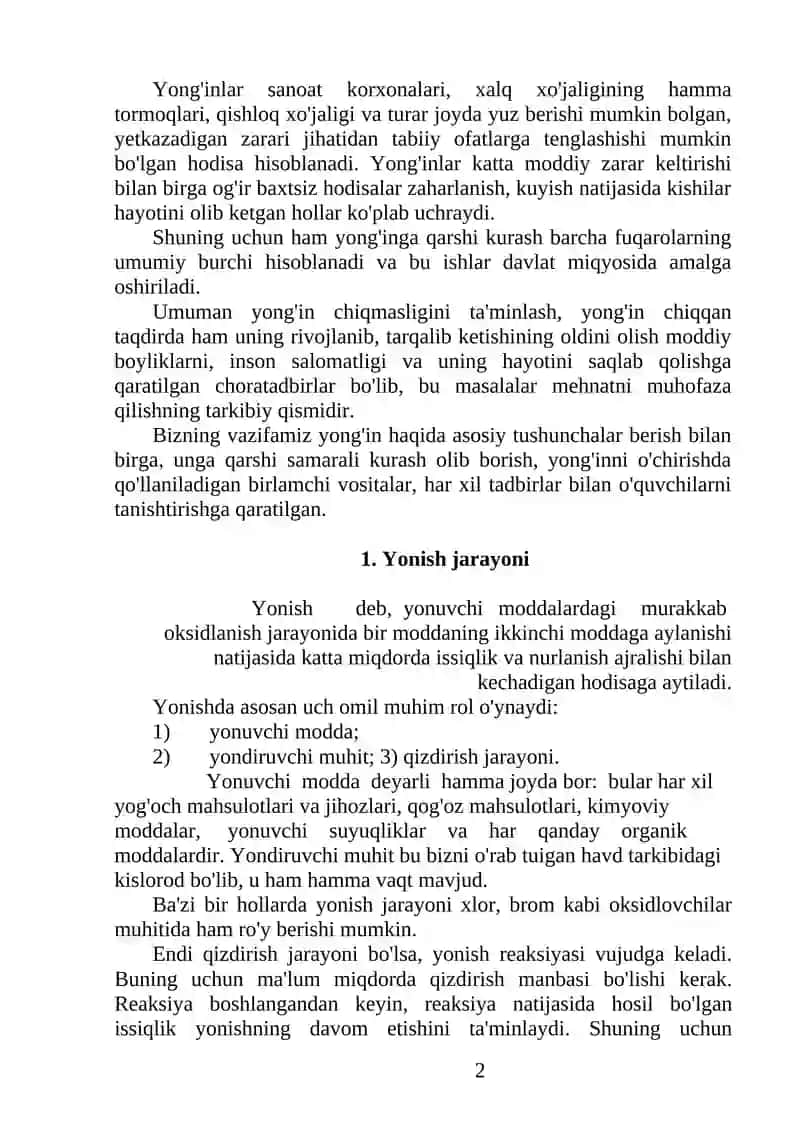 YONG`INGA QARSHI TO`SIQLARNING VAZIFASI VA TURLARI 2