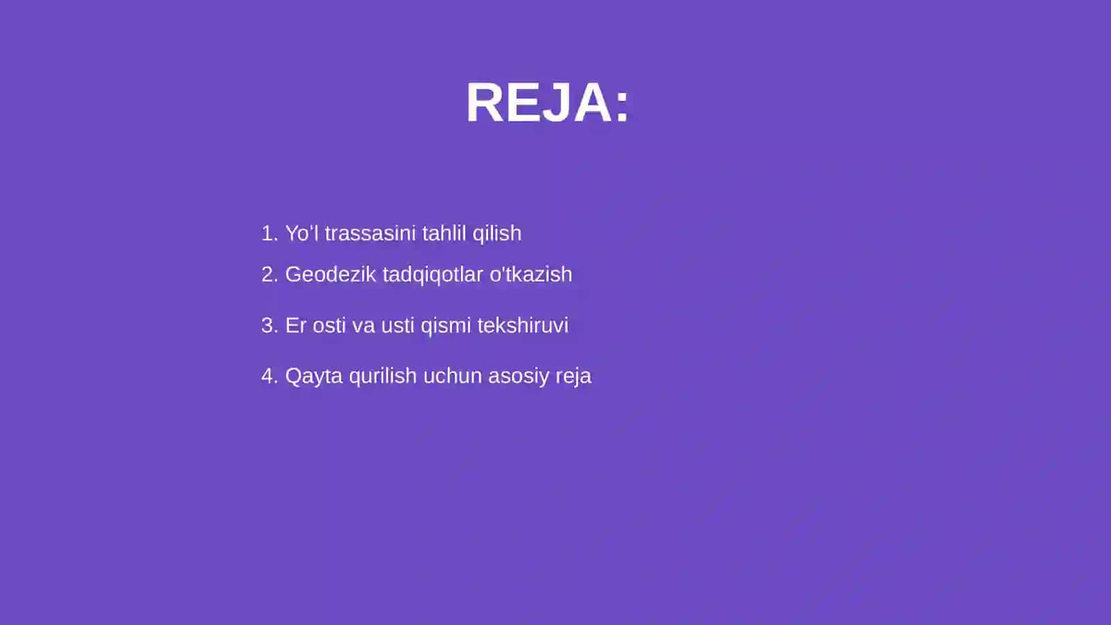 Yoʻl trassasini qayta qurish va taʼmirlashdagi geodezik ishlar 2