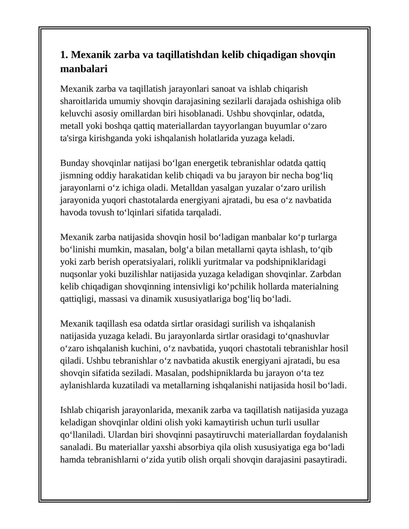 SHOVQIN VA TITRASHNING YUZAGA KELISH SABABLARI VA MANBALARI 2