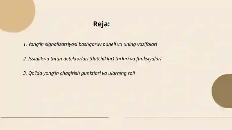 Yongʻin avtomatikasi tizimining asosiy tarkibi qisimlari va ularning vazifalari 2