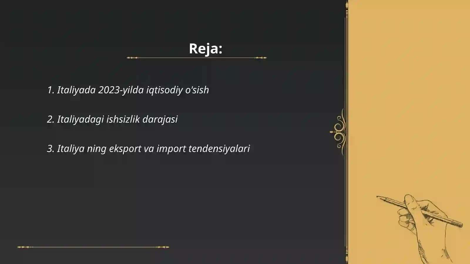 Italiya iqtisodiyoti 2023 2