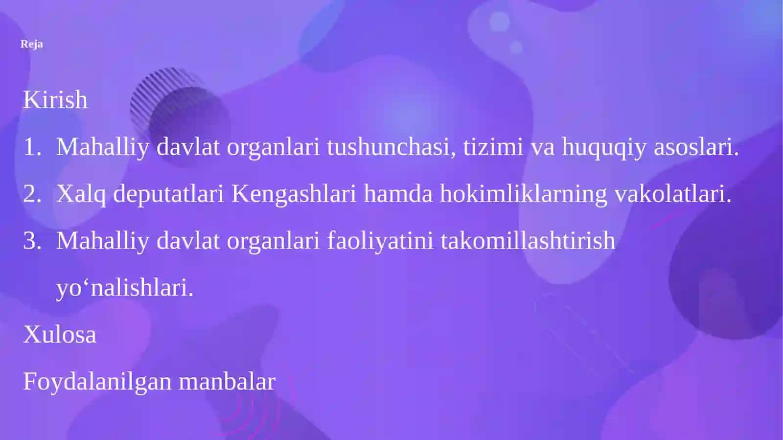MAHALLIY DAVLAT ORGANLARI TIZIMI VA TAKOMILLASHUVI 2