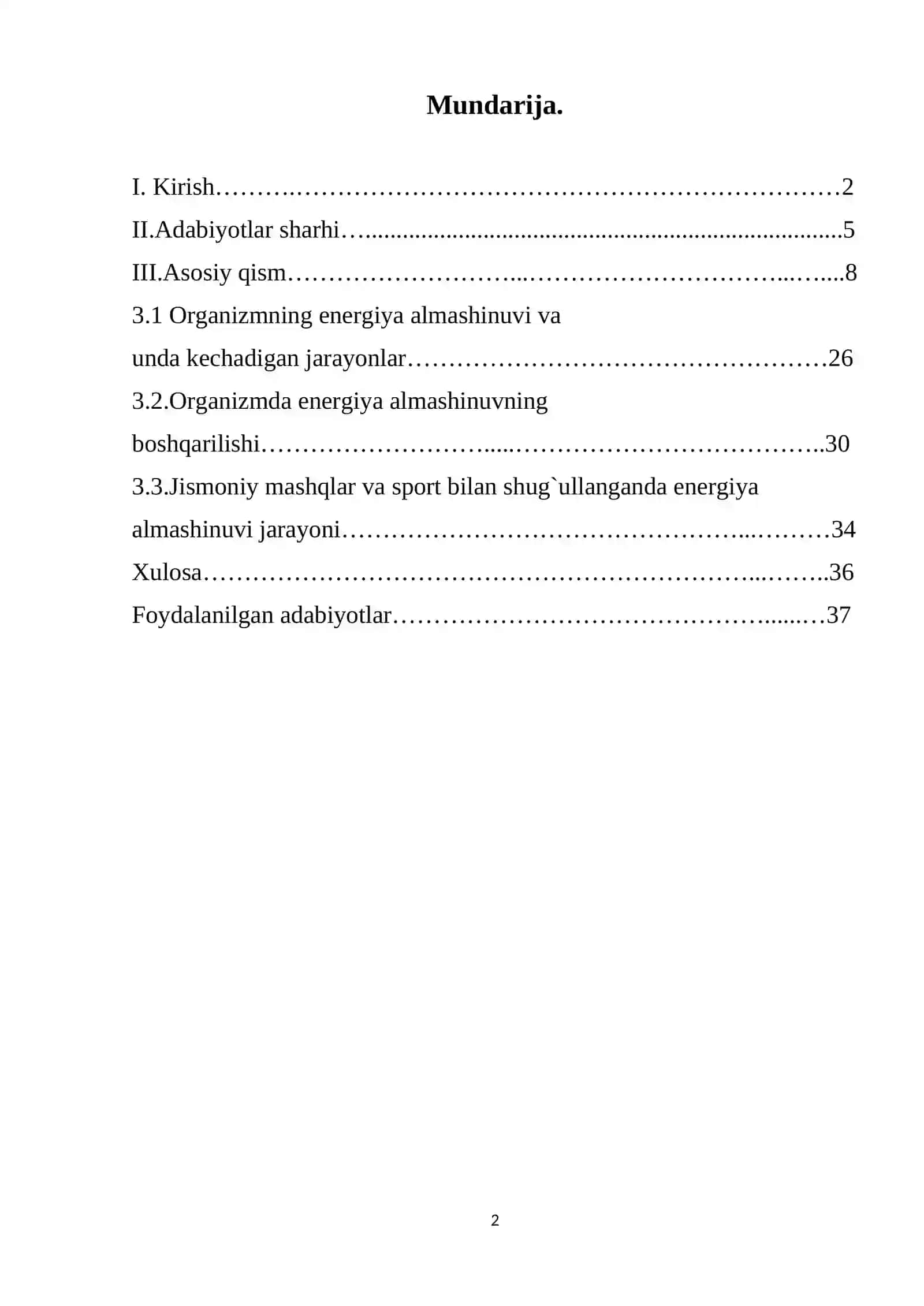Organizmda energiya almashinuvi 2