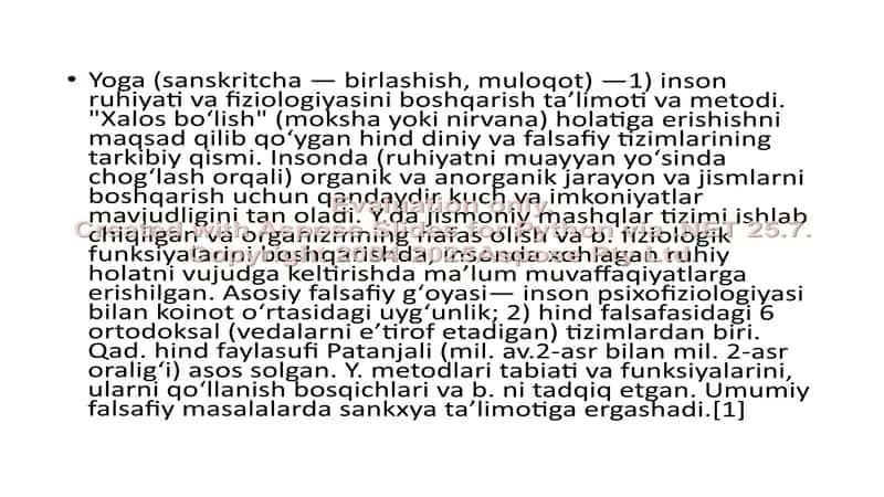 Yoga usuli kelib chiqishi va rivojlanishi 2