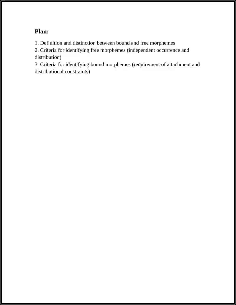 BOUND AND FREE MORPHEMES. PROBLEMS OF CLASSIFICATION 2