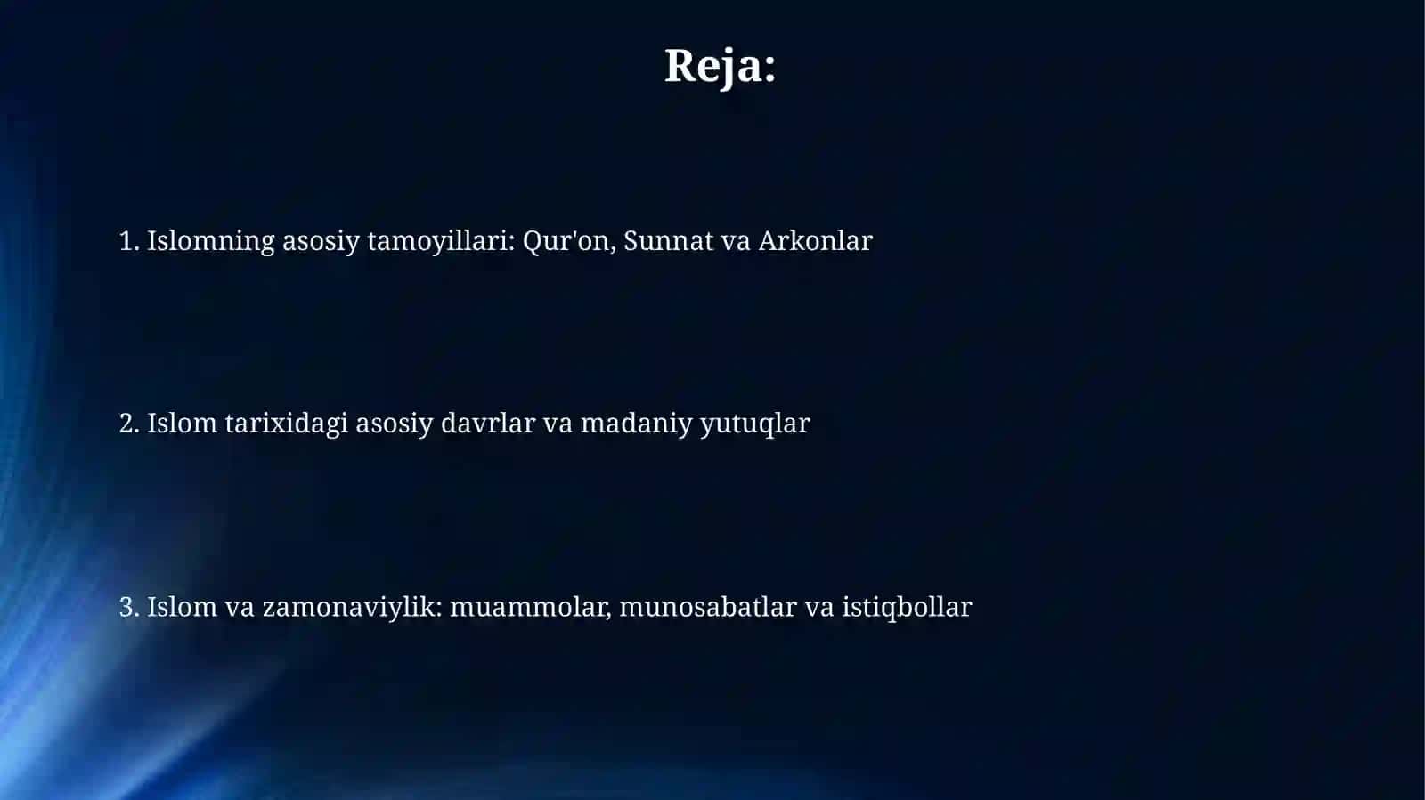 Islom dini tarixi va mohiyati 2