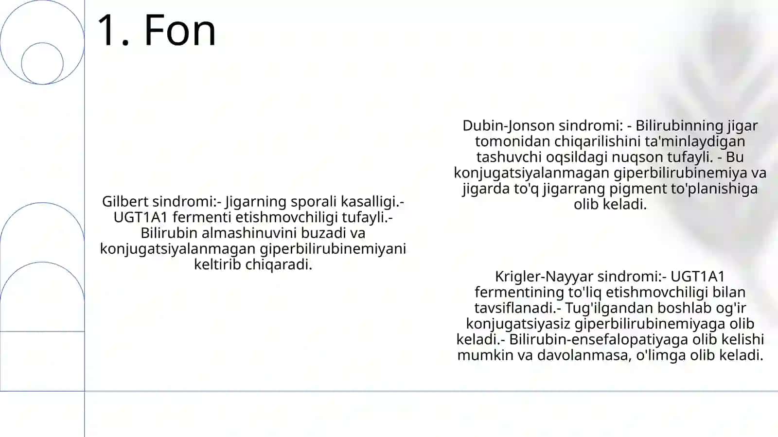 Jilber, Dabin-Jonson, Rotor, Krigler-Nayyar Sindromlarining Biokimyoviy Asosi 2