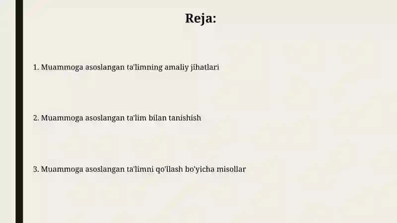 Muammoli ta'lim metodi bilan amaliy tanishish 2