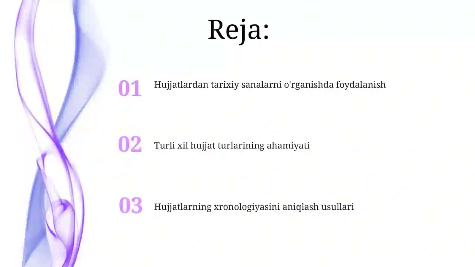Hujjatlardan tarixiy sanalarni o'rganishda foydalanish 2