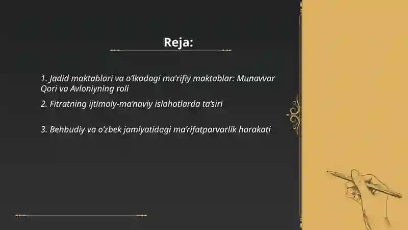 Jadid maktablari va o’lkadagi ma'rifiy maktablar 2