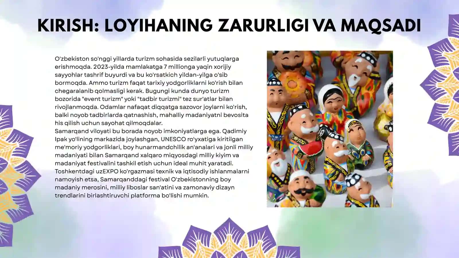 SAMARQANDDA MILLIY KIYIM VA MADANIYAT FESTIVALI: TURIZM IQTISODIYOTINI RIVOJLANTIRISH KONSEPSIYASI 2
