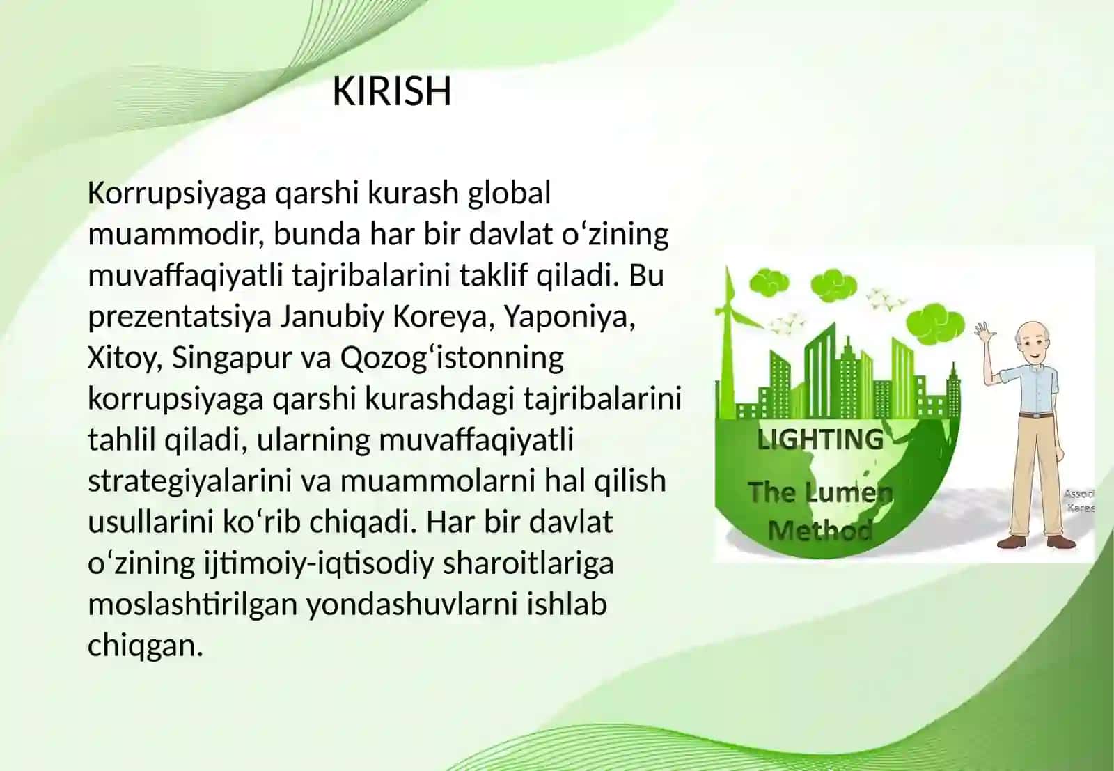 KORRUPSIYAGA QARASHI KURASH BO'YICHA JANUBIY KOREYA, YAPONIYA, XITOY, SINGAPUR VA QOZOG'ISTON TAJRIBASI 2