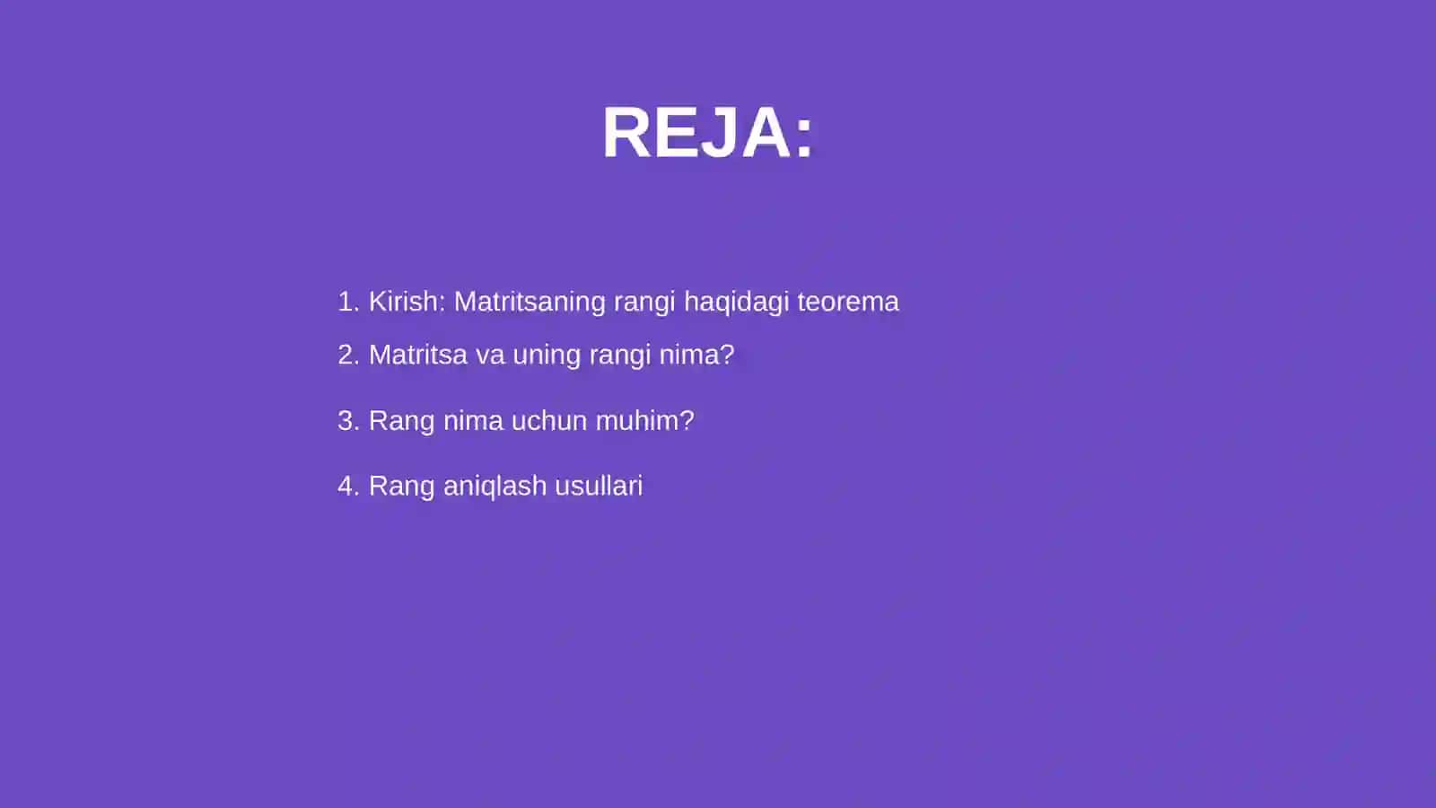 Matritsaning rangi haqidagi teorema 2