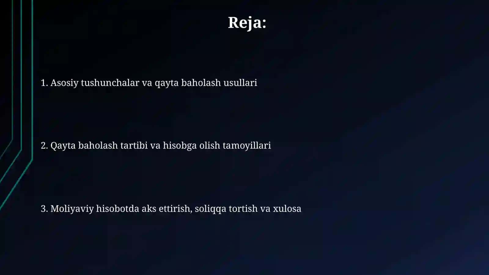 Asosiy vositalarni qayta baholash 2