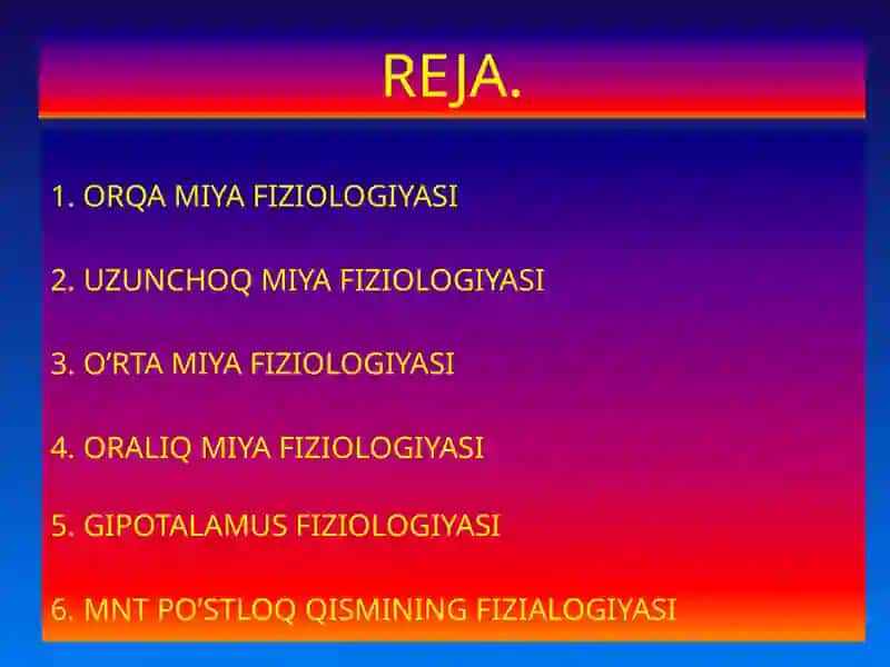 MARKAZIY NERV TIZIMINING FIZIOLOGIYASI 2