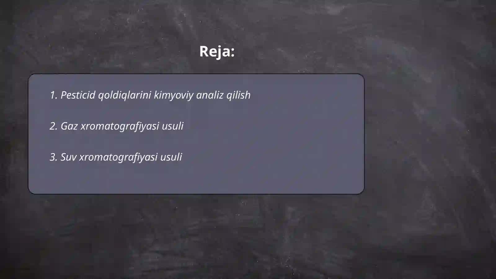 Pestitsid qoldiqlarini aniqlash usullari 2