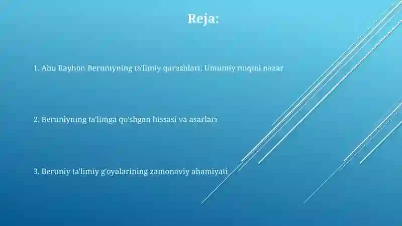 Abu Rayhon Beruniyning ta'lim tarbiyaviy qarashlari 2