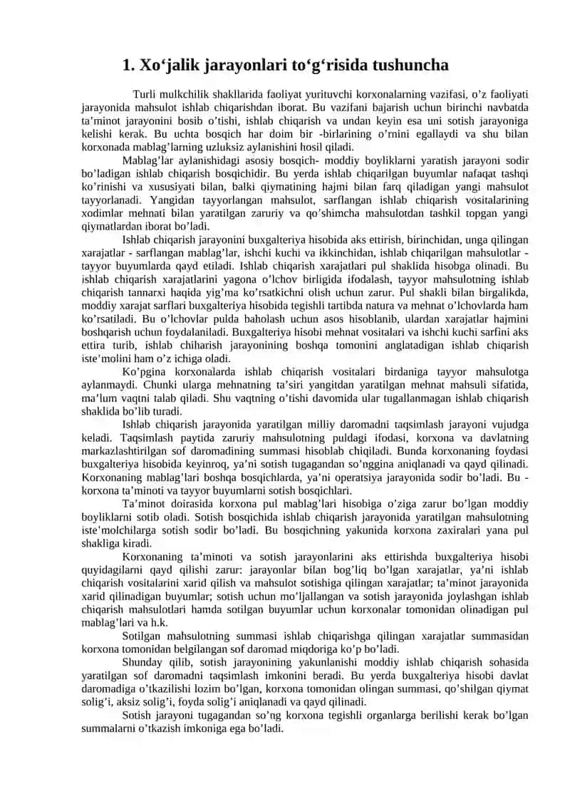Xo‘jalik mablag‘larning tashkil topish manbalari tushuncha va ularning tavsifi 2