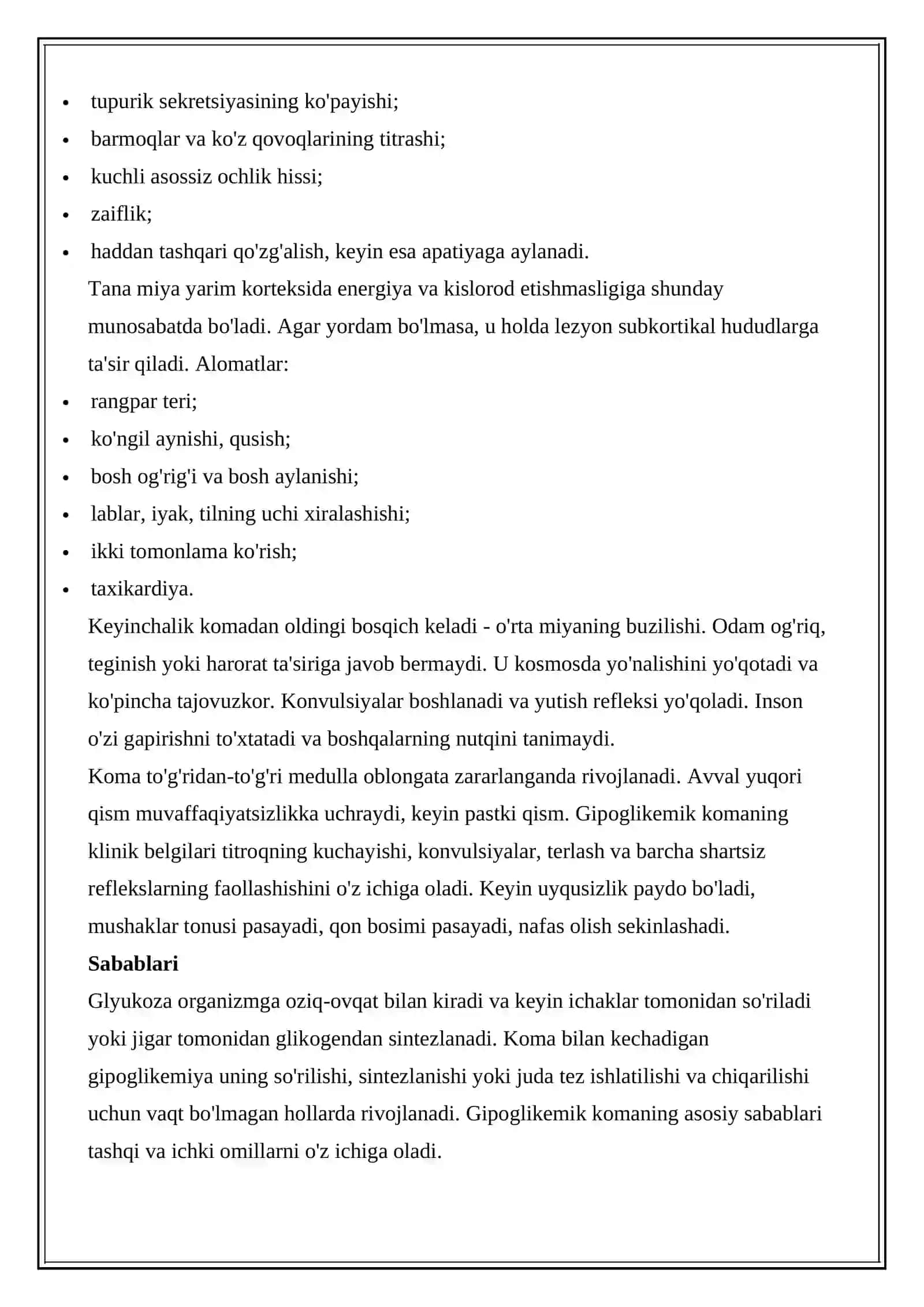 GIPER VA GIPOGLIKEMIK KOMALAR QIYOSIY DIAGINOSTIKASI 2