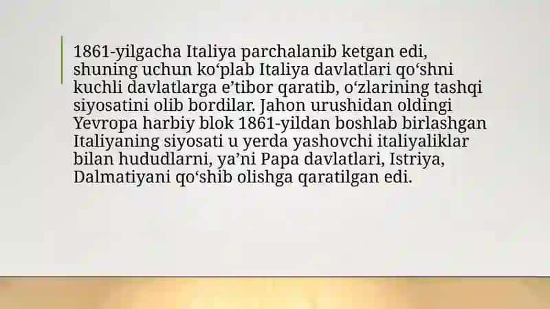 Italiya XVII-XIX-asrlarda. Italiya yangi davrda 2